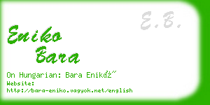 eniko bara business card